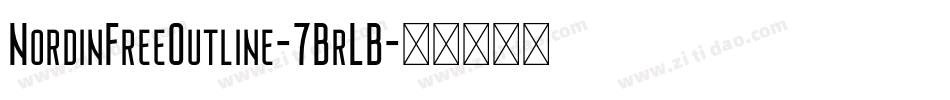 NordinFreeOutline-7BrLB字体转换