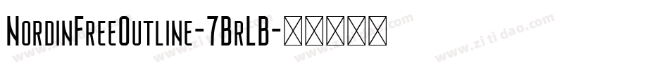 NordinFreeOutline-7BrLB字体转换