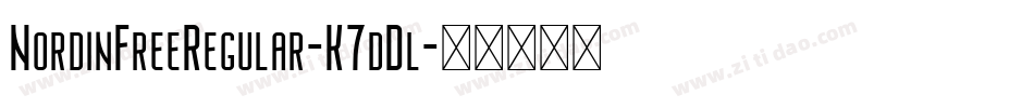 NordinFreeRegular-K7dDl字体转换