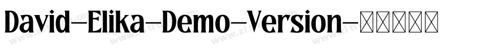 David-Elika-Demo-Version字体转换