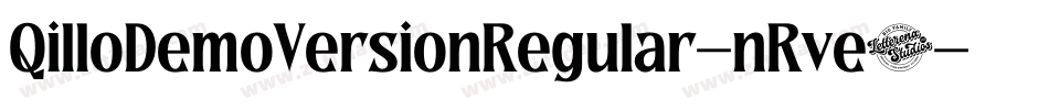 QilloDemoVersionRegular-nRve0字体转换