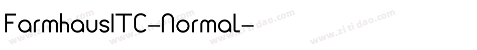 FarmhausITC-Normal字体转换