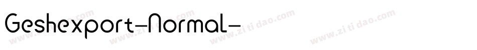 Geshexport-Normal字体转换