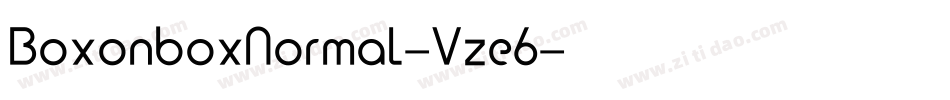 BoxonboxNormal-Vze6字体转换