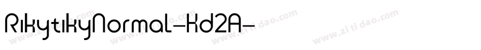 RikytikyNormal-Kd2A字体转换