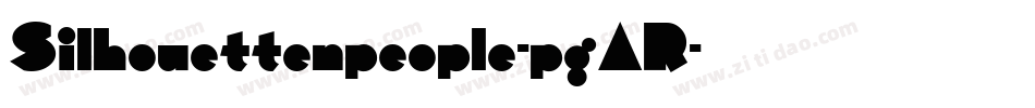 Silhouettenpeople-pgAR字体转换