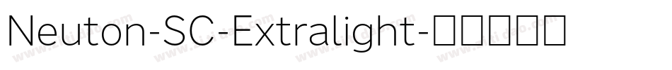 Neuton-SC-Extralight字体转换