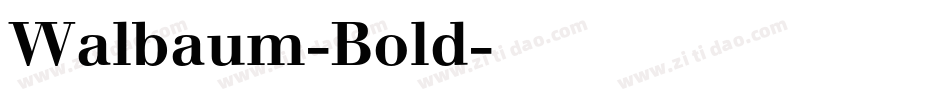 Walbaum-Bold字体转换