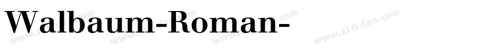 Walbaum-Roman字体转换