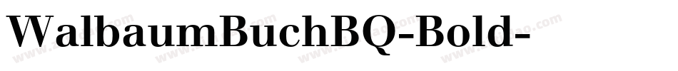 WalbaumBuchBQ-Bold字体转换