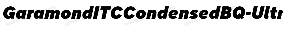 GaramondITCCondensedBQ-UltraItalic字体转换