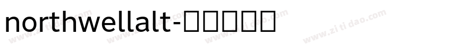 northwellalt字体转换