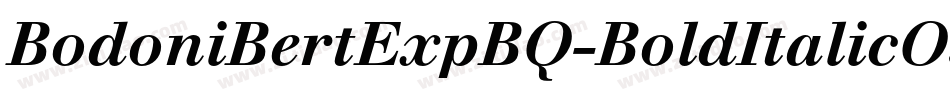 BodoniBertExpBQ-BoldItalicOsF字体转换