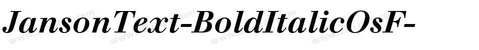 JansonText-BoldItalicOsF字体转换