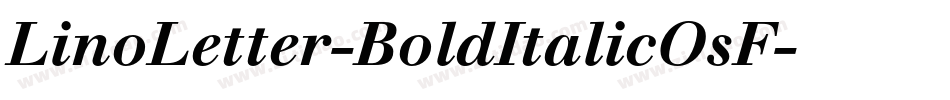 LinoLetter-BoldItalicOsF字体转换