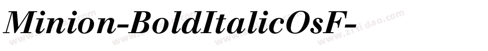 Minion-BoldItalicOsF字体转换