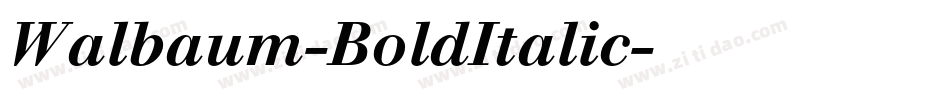 Walbaum-BoldItalic字体转换