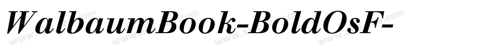 WalbaumBook-BoldOsF字体转换