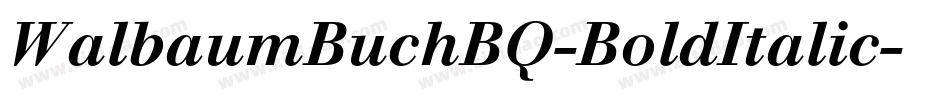 WalbaumBuchBQ-BoldItalic字体转换