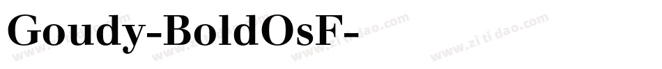 Goudy-BoldOsF字体转换