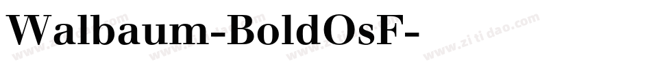 Walbaum-BoldOsF字体转换