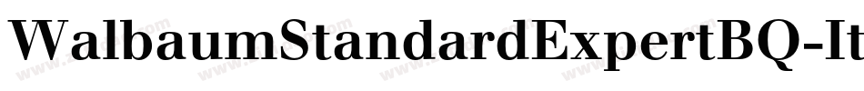 WalbaumStandardExpertBQ-ItalicOsF字体转换