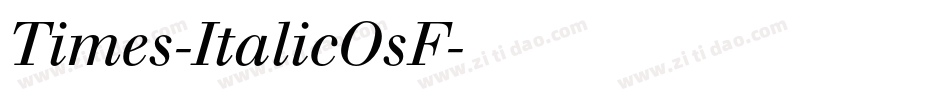 Times-ItalicOsF字体转换
