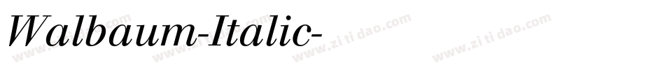 Walbaum-Italic字体转换