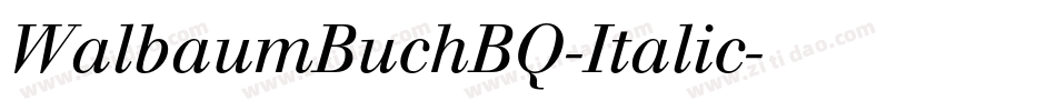 WalbaumBuchBQ-Italic字体转换