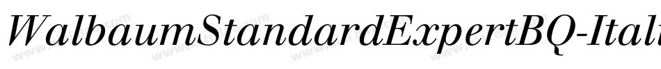 WalbaumStandardExpertBQ-ItalicOsF字体转换