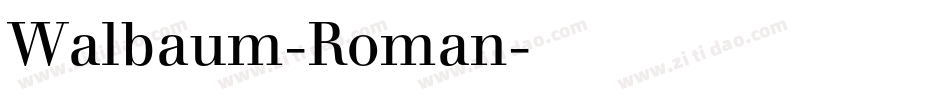 Walbaum-Roman字体转换
