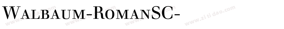 Walbaum-RomanSC字体转换