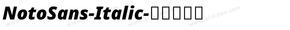 NotoSans-Italic字体转换