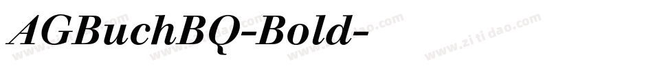 AGBuchBQ-Bold字体转换