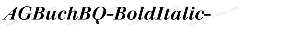 AGBuchBQ-BoldItalic字体转换