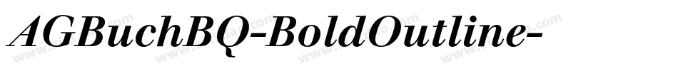 AGBuchBQ-BoldOutline字体转换