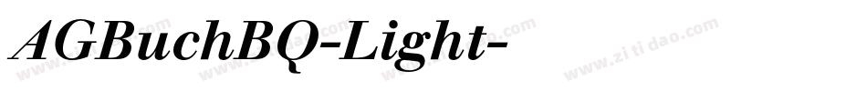 AGBuchBQ-Light字体转换