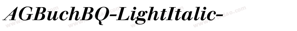 AGBuchBQ-LightItalic字体转换