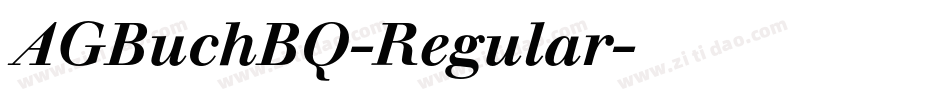 AGBuchBQ-Regular字体转换