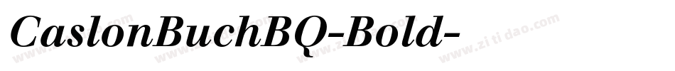 CaslonBuchBQ-Bold字体转换