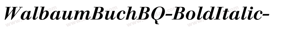 WalbaumBuchBQ-BoldItalic字体转换