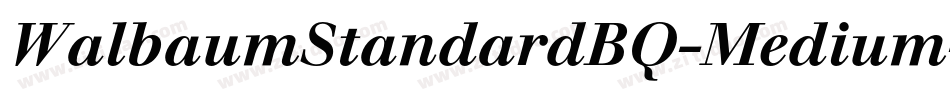 WalbaumStandardBQ-Medium字体转换