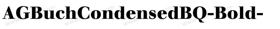 AGBuchCondensedBQ-Bold字体转换