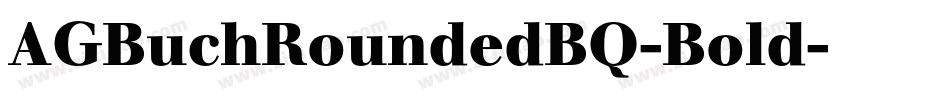 AGBuchRoundedBQ-Bold字体转换