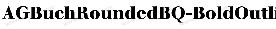 AGBuchRoundedBQ-BoldOutline字体转换
