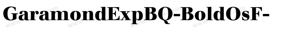 GaramondExpBQ-BoldOsF字体转换