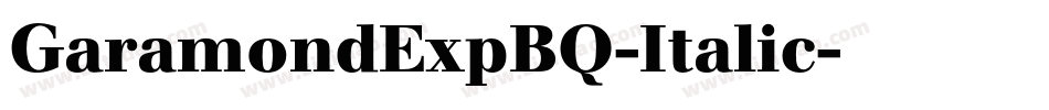GaramondExpBQ-Italic字体转换