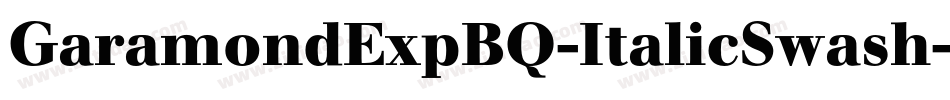 GaramondExpBQ-ItalicSwash字体转换