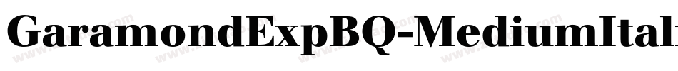 GaramondExpBQ-MediumItalicOsF字体转换