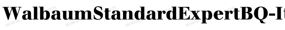 WalbaumStandardExpertBQ-ItalicOsF字体转换